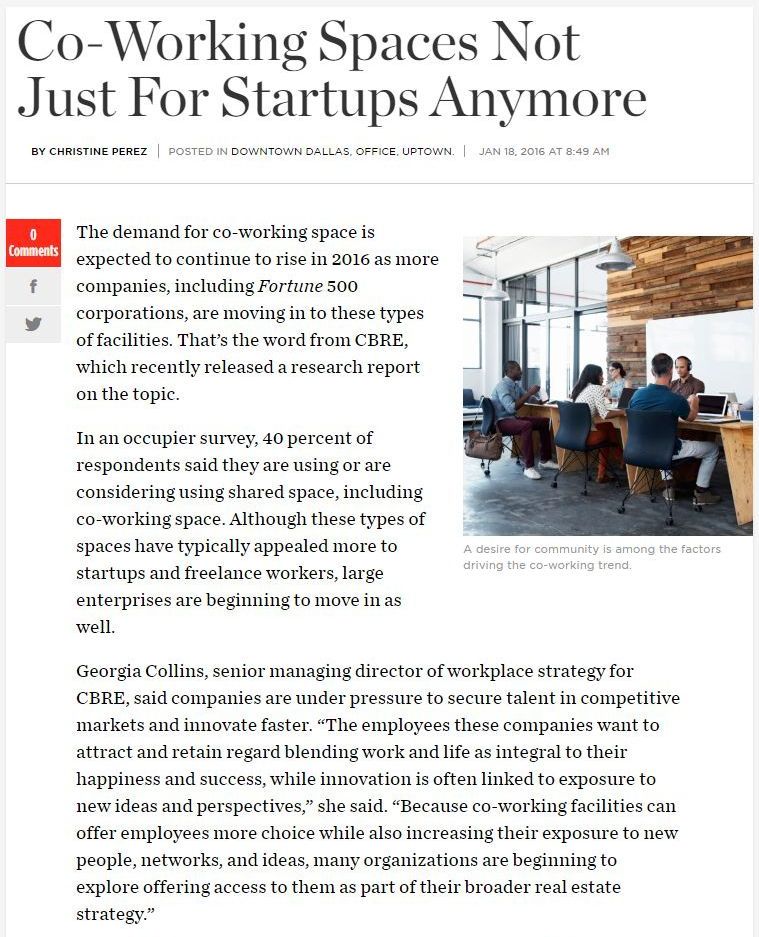 Pdf: Companies and landlords are interested in co-working spaces - Stonehard