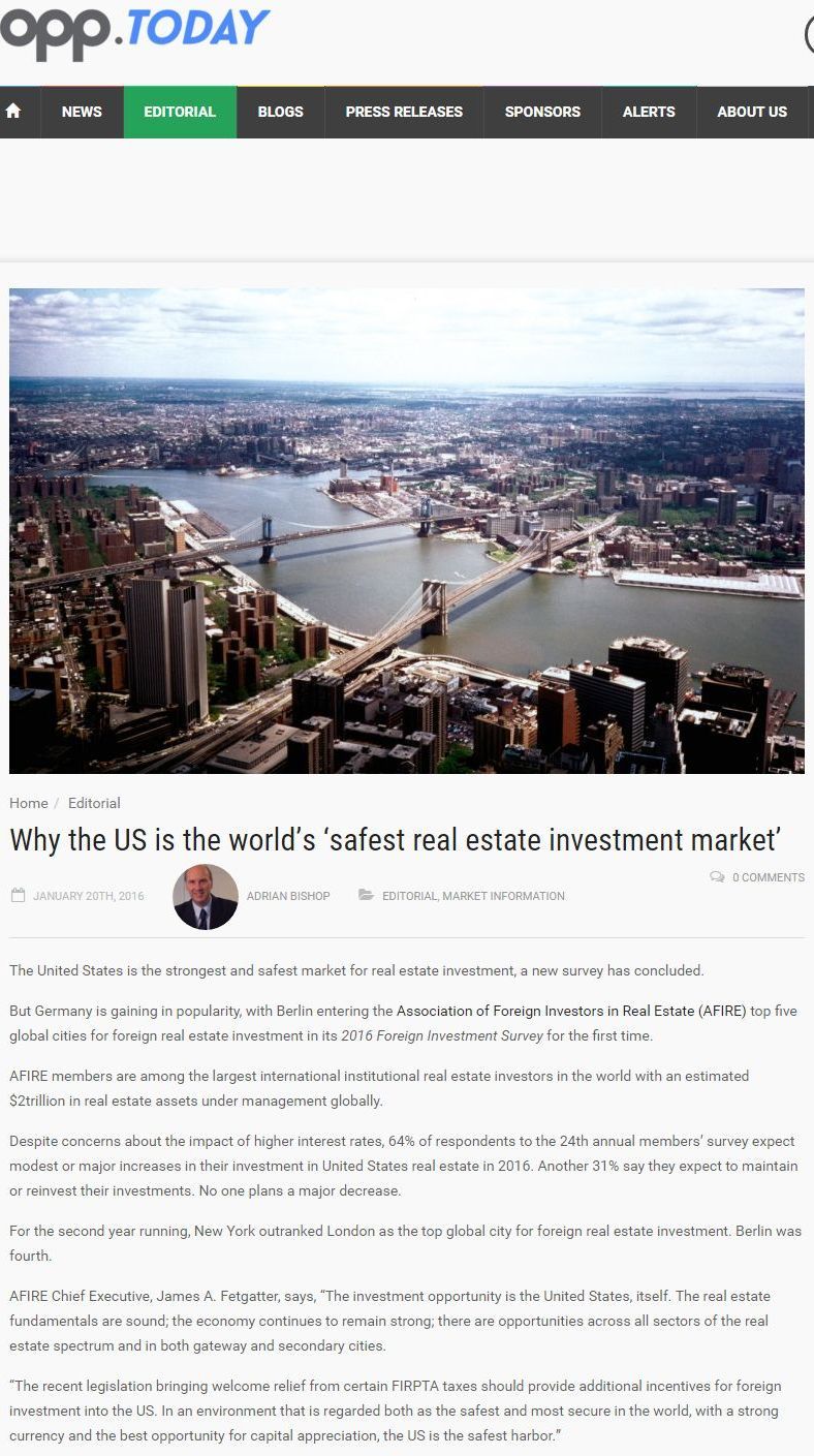 Pdf: Why the US is the worlds safest real estate investment market - Stonehard